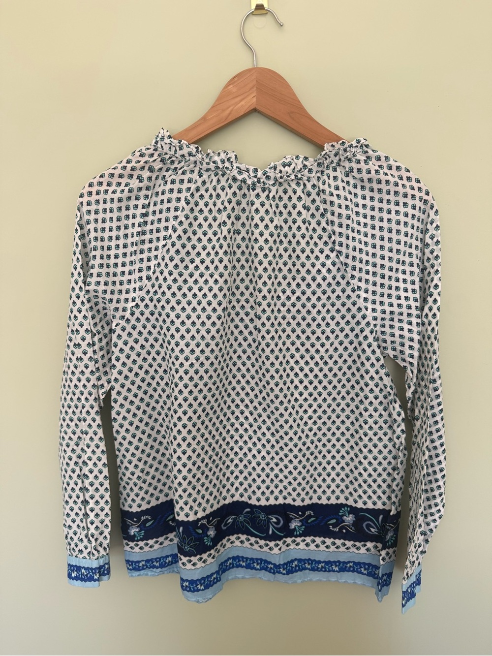 J Crew Tie Front Ruffle Top - Picture 7 of 8